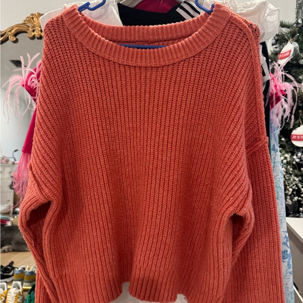 American Eagle Oversized Coral Sweater